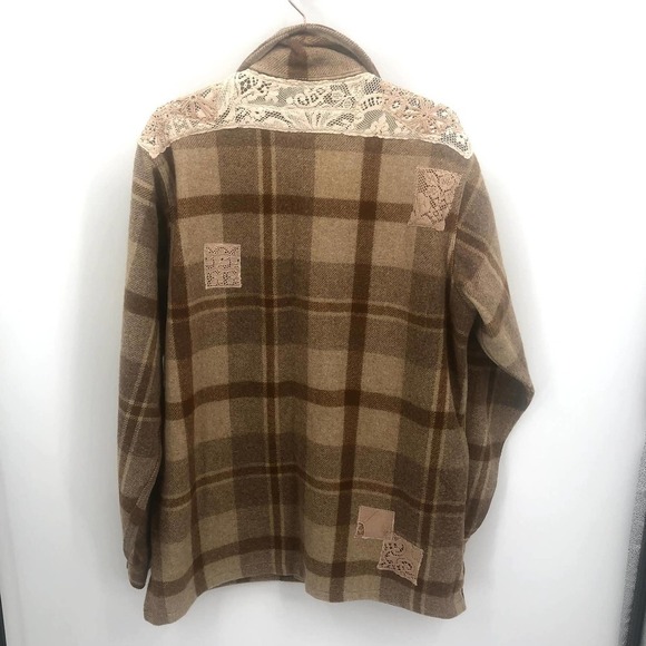 LOVESHACKFANCY RARE Upcycled Buffalo Check Jacket Shacket 1/1 NEW Medium - Picture 6 of 6